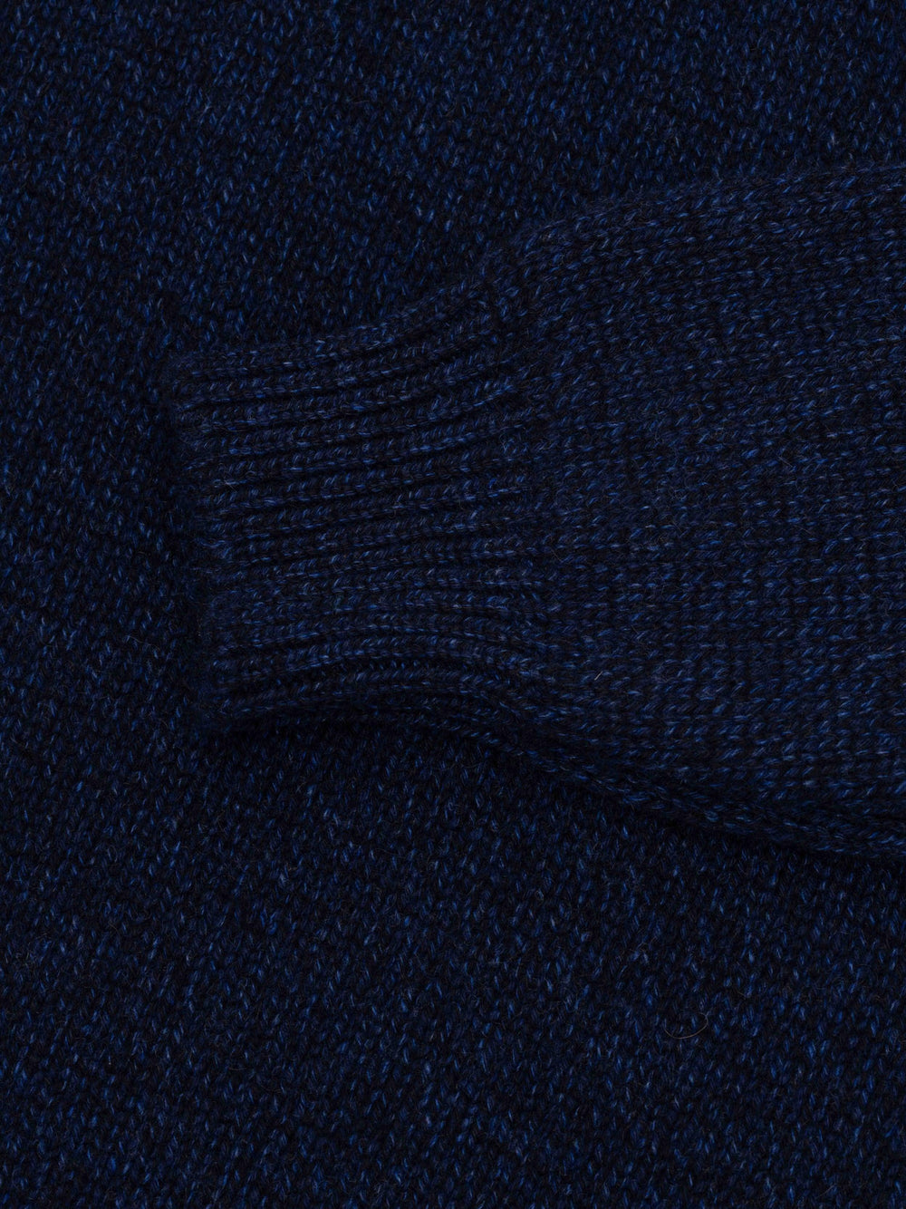Mens Tweedy Cashmere Crew Neck Sweater Indigo Marl | Begg x Co