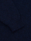 Mens Tweedy Cashmere Crew Neck Sweater Indigo Marl | Begg x Co