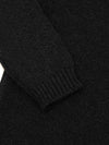 Mens Tweedy Cashmere Roll Neck Sweater Black Smoke | Begg x Co