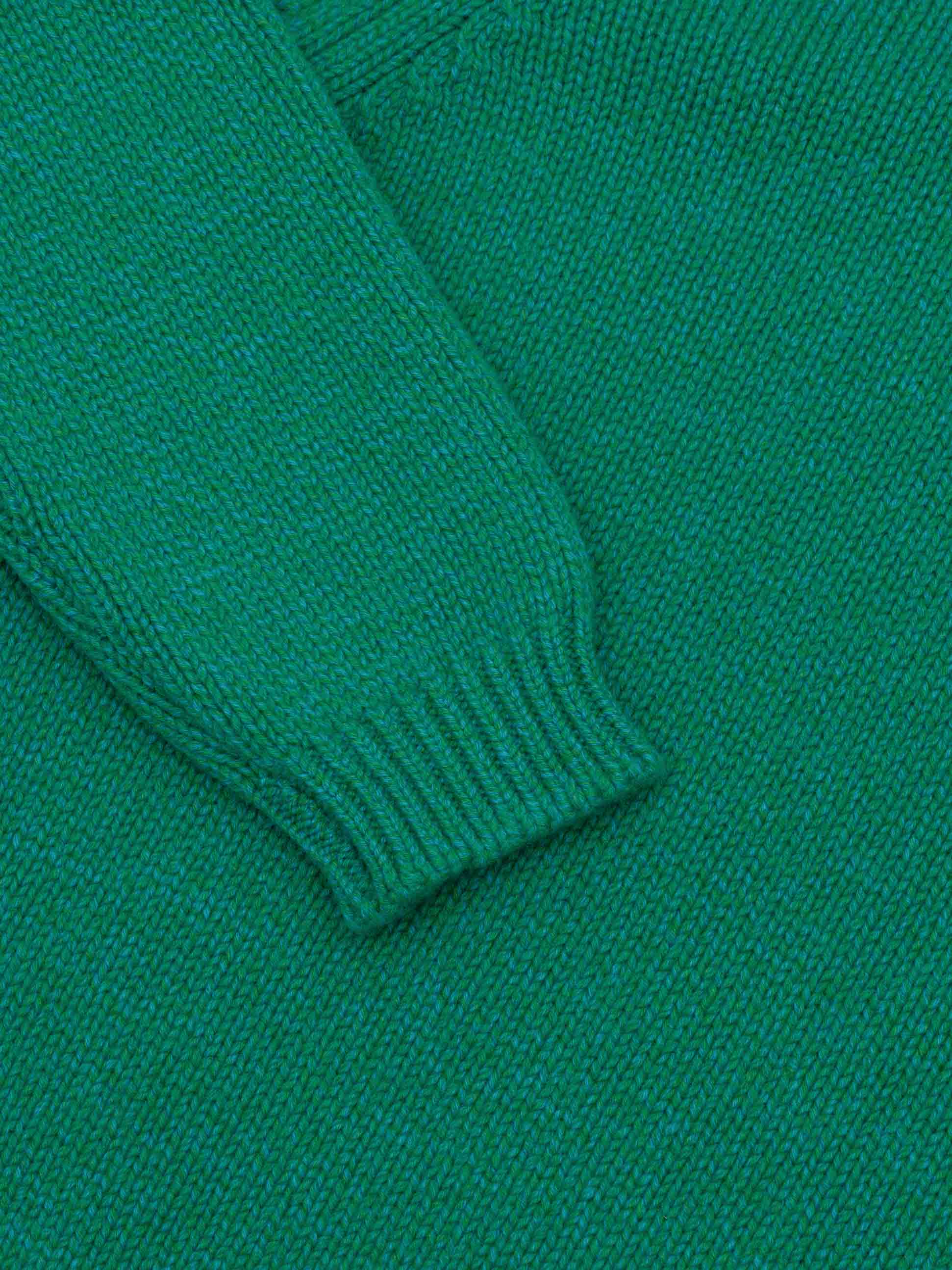 Mens Tweedy Cashmere Roll Neck Sweater Rainforest | Begg x Co