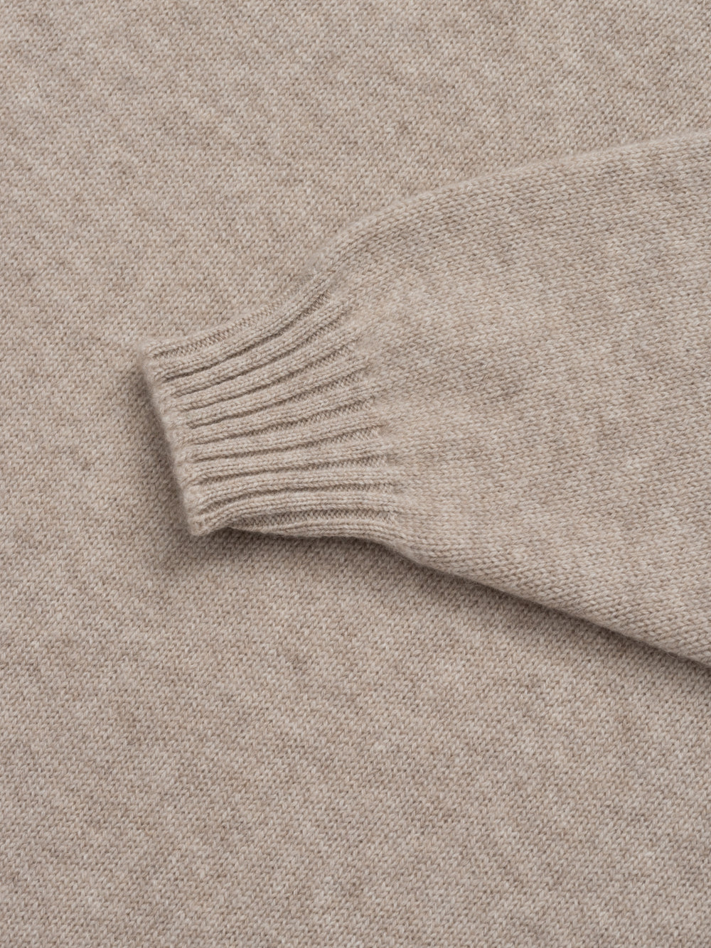 Womens Varikino V-Neck Cashmere Knitted Sweater Natural Melange | Begg x Co