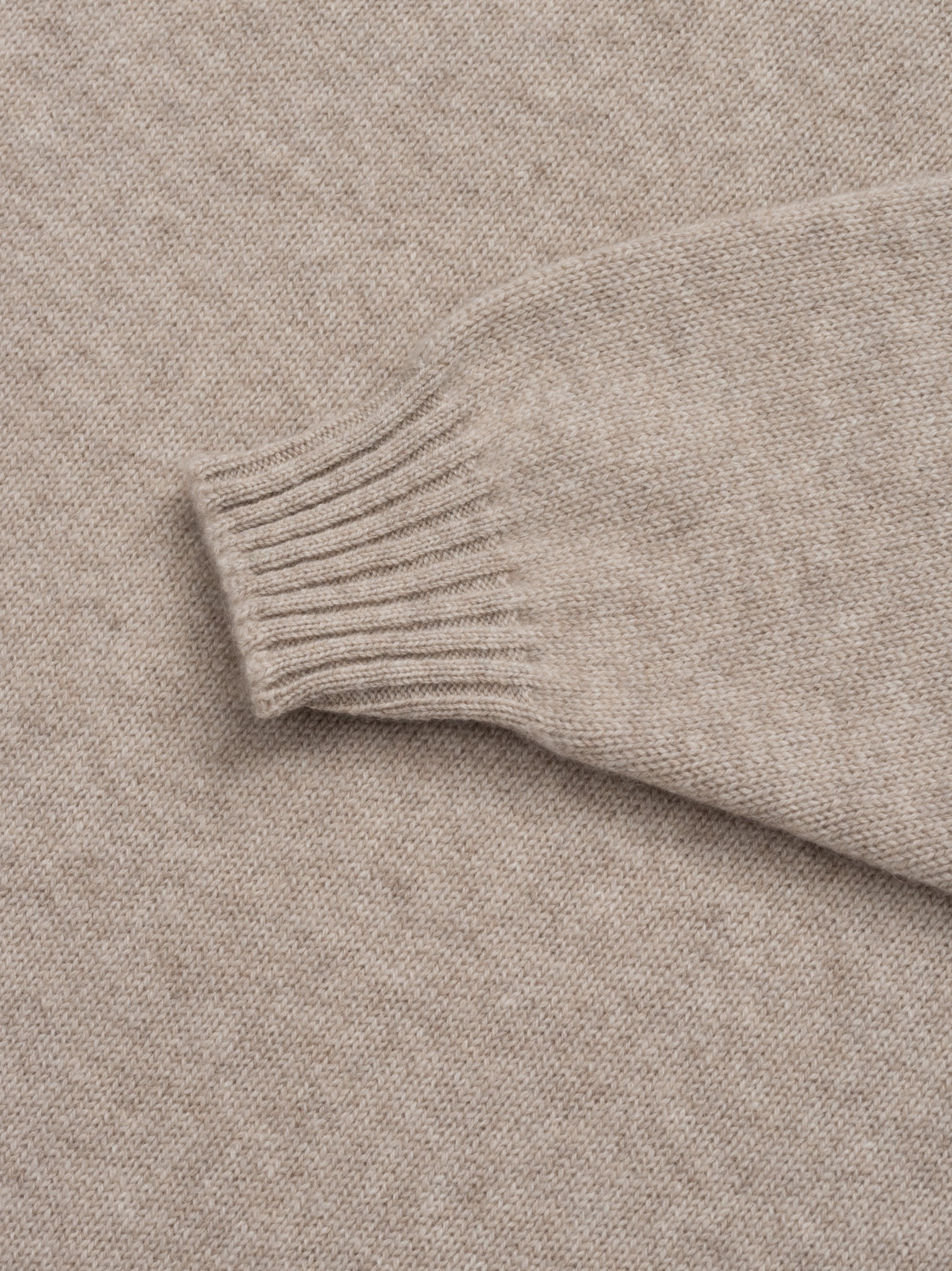 Womens Varikino V-Neck Cashmere Knitted Sweater Natural Melange | Begg x Co