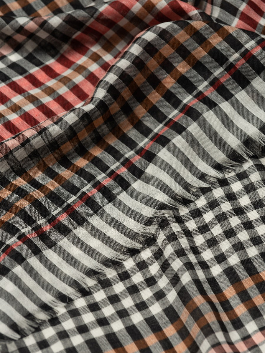 Womens Wispy Nomad Monochrome Lightweight Cashmere Scarf | Begg x Co