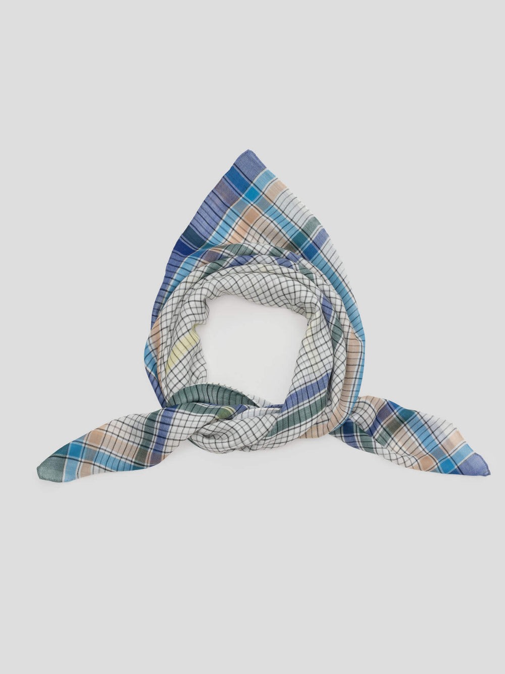 Women's Wispy Byrne Lightweight Cashmere Scarf White Teal - Begg x Co