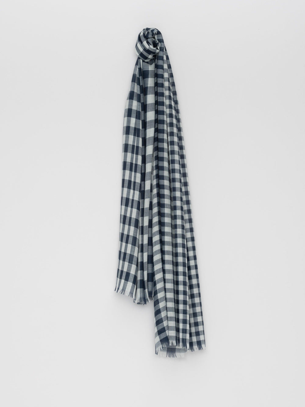 Wispy Darnock Lightweight Cashmere Scarf Navy White | Begg x Co