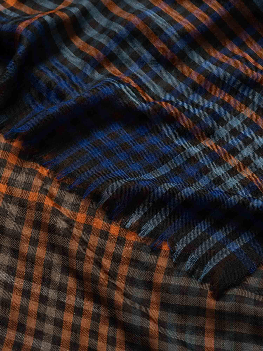 Women's Wispy Howson Lightweight Cashmere Scarf Kelp Rust - Begg x Co