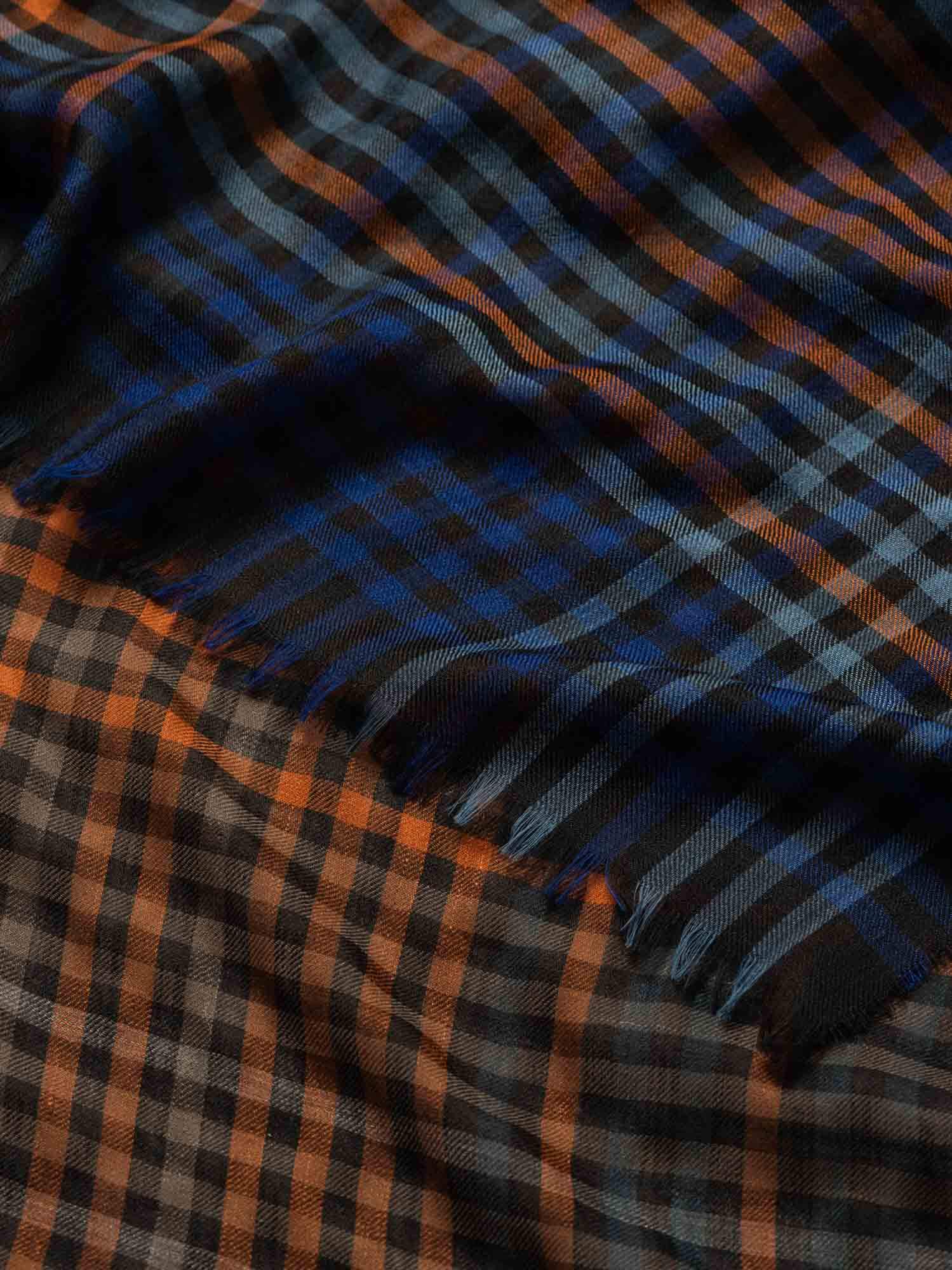 Women's Wispy Howson Lightweight Cashmere Scarf Kelp Rust - Begg x Co